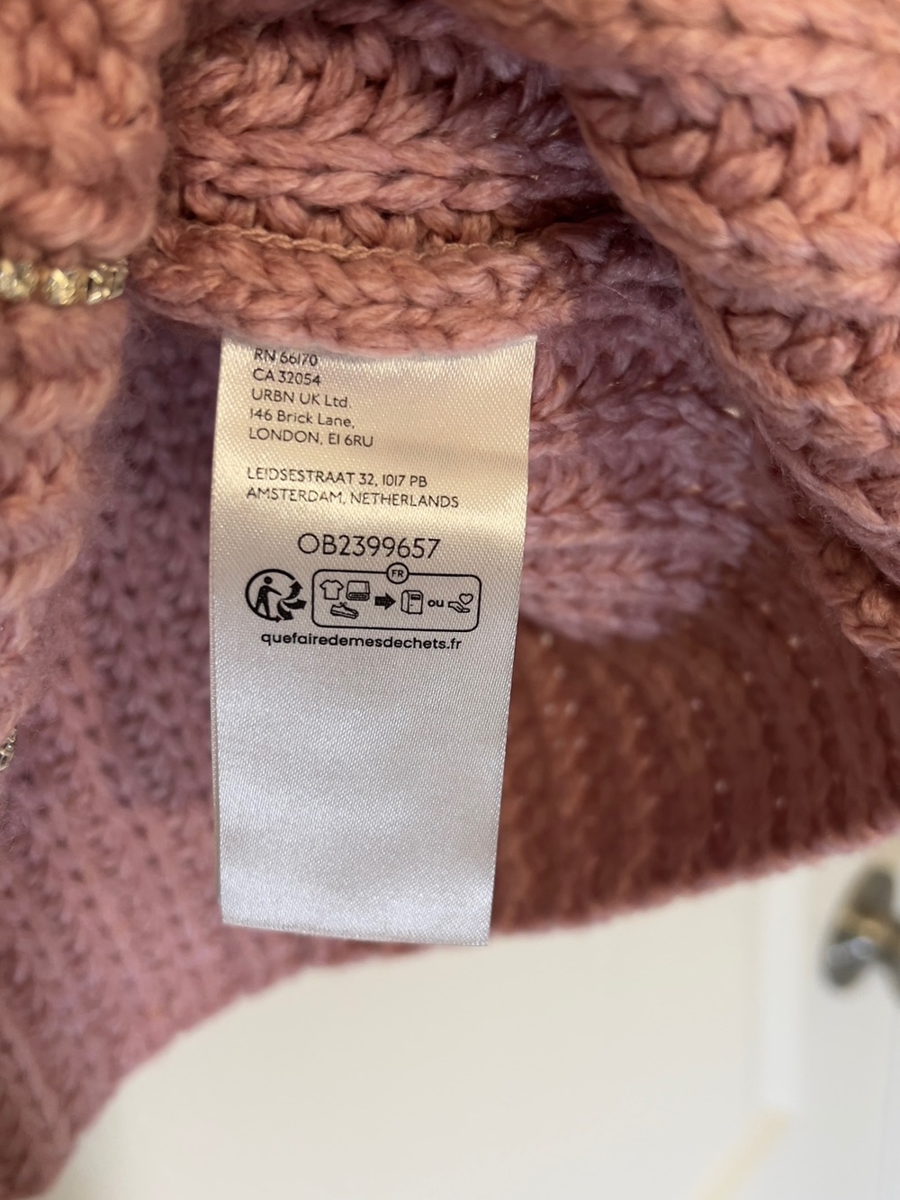 NWT Anthropologie Pilcro Metallic Sweater Vest Pink L. MSRP $118 - Picture 8 of 9